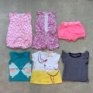 Girls 6 piece summer bundle Sz 12 months